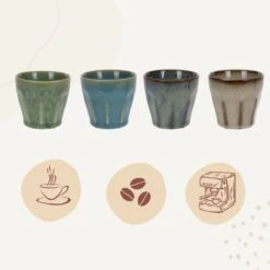 Orange85 Espresso Kopjes - Set Van 4 - Porselein - Hittebestendig - 90 Ml - Rond - Espresso - Mokken - Glazen - Koffiekopjes -Tefal Winkel 1200x1200 874