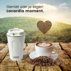 LaCardia Koffiebeker To Go Premium Wit – Thermosbeker – Theebeker – 380ML – Herbruikbaar -Tefal Winkel 1200x1200 892
