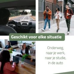 GOAT Outdoor RVS Koffiebeker To Go - Thermosbeker - Theebeker - Reisbeker - Lekvrij - 380ml - Groen -Tefal Winkel 1200x1200 900