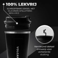 Volcan RVS Koffiebeker To Go - Thermosbeker - Theebeker - Coffee - Zwart 15 Volcan RVS Koffiebeker To Go - Thermosbeker - Theebeker - Coffee - Zwart -Tefal Winkel 1200x1200 965