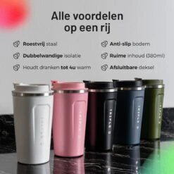 Triple J® Koffiebeker To Go - Thermosbeker - BPA & Lekvrij - 510ml - Groen -Tefal Winkel 1200x1200 977
