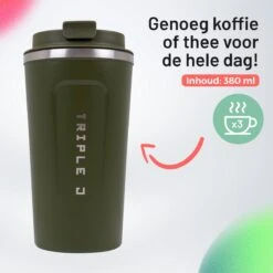 Triple J® Koffiebeker To Go - Thermosbeker - BPA & Lekvrij - 510ml - Groen -Tefal Winkel 1200x1200 981