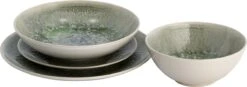 Lite-Body Serviesset Hermes - Groen Grijs Reliëf - 6 Personen - 24 Delig -Tefal Winkel 1200x425 1