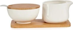 Suiker En Melk Serveren Setje Van Keramiek Met Bamboe 19 Cm 6 Suiker En Melk Serveren Setje Van Keramiek Met Bamboe 19 Cm -Tefal Winkel 1200x501 1