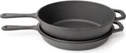 Nuovva 2-in-1 Gietijzeren Steelpan En Braadpan Of Grillplaat Met Dubbel Functie Koekenpan Deksel - 3 Liter - 26cm 8 Nuovva 2-in-1 Gietijzeren Steelpan En Braadpan Of Grillplaat Met Dubbel Functie Koekenpan Deksel - 3 Liter - 26cm -Tefal Winkel 1200x505 1