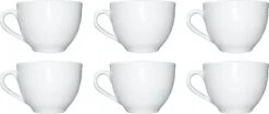 Merkloos Koffie Kopjes – Koffiekopjes – Koffiemokken – Cappuccino – Set Van 6 – Porselein – 250 Ml – Wit 11 Merkloos Koffie Kopjes – Koffiekopjes – Koffiemokken – Cappuccino – Set Van 6 – Porselein – 250 Ml – Wit -Tefal Winkel 1200x511 1