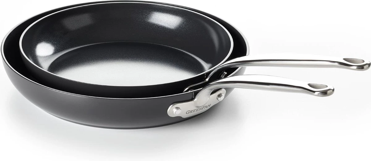 GreenPan Barcelona Infinity Pro Koekenpannenset Ø 24cm + Ø 28cm - Zwart - Inductie - PFAS-vrij 3 GreenPan Barcelona Infinity Pro Koekenpannenset Ø 24cm + Ø 28cm - Zwart - Inductie - PFAS-vrij