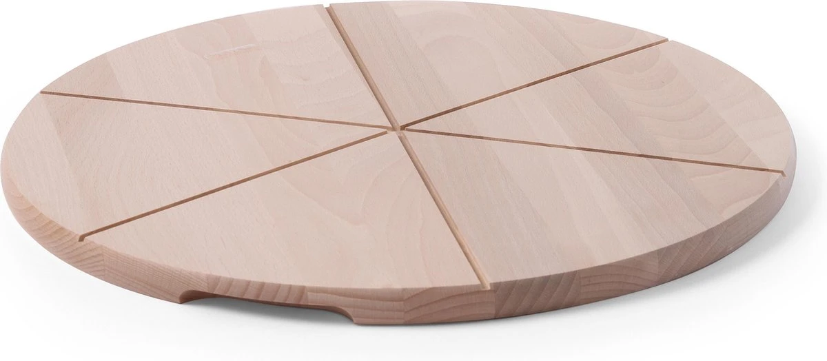 Hendi Pizzaplank Hout Rond - Pizza Snijplank / Serveerplank Met Groeven - Ø40cm 3 Hendi Pizzaplank Hout Rond - Pizza Snijplank / Serveerplank Met Groeven - Ø40cm