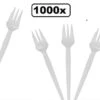 1000x Snackvork Met Tanding 13cm Wit - Vork Mes Eten Friet Snack Festival Feest Party -Tefal Winkel 1200x573 1