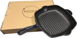 Koock Amsterdam® Grillpan - Geëmailleerd Gietijzer - Geschikt Voor Alle Warmtebronnen - Mat Blauw 9 Koock Amsterdam® Grillpan - Geëmailleerd Gietijzer - Geschikt Voor Alle Warmtebronnen - Mat Blauw -Tefal Winkel 1200x602 2