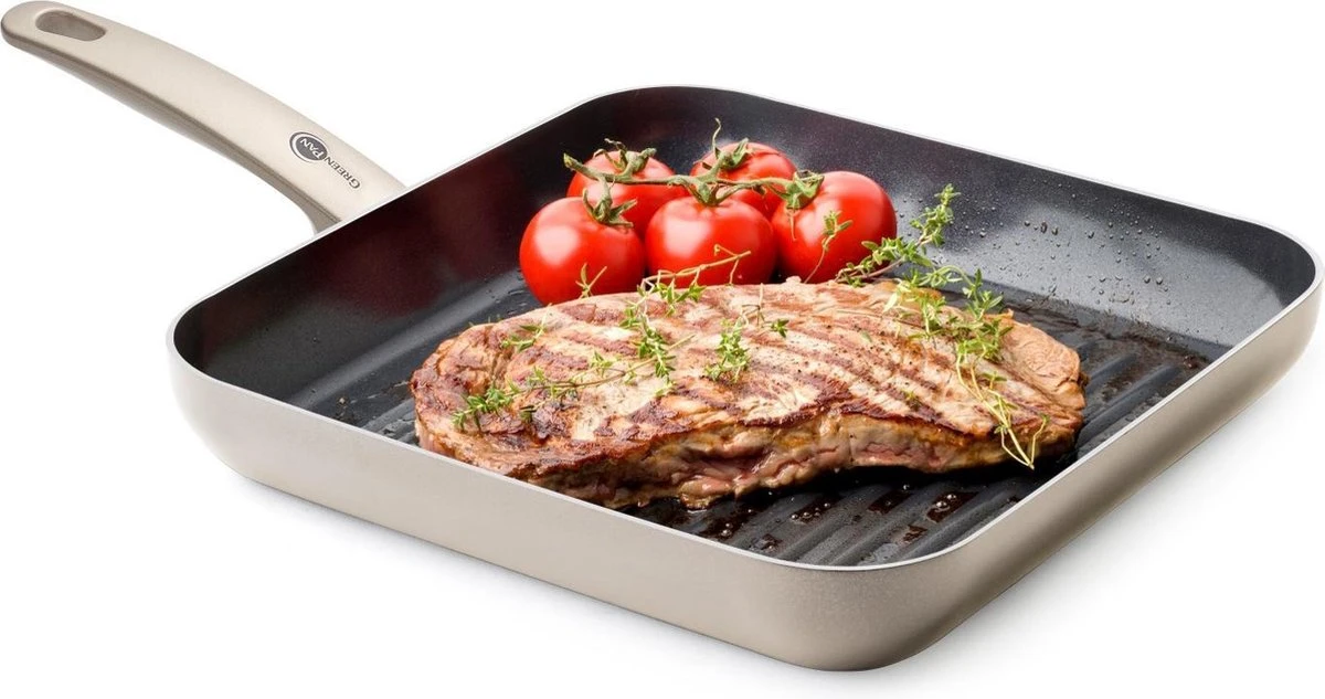 GreenPan Cambridge Inductie Grillpan - Ø 28 Cm - PFAS-vrij - Brons 5 GreenPan Cambridge Inductie Grillpan - Ø 28 Cm - PFAS-vrij - Brons - Afbeelding 3