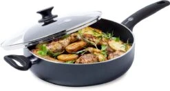 GreenPan Cambridge Hapjespan Met Deksel 28cm - Zwart - Inductie - PFAS-vrij -Tefal Winkel 1200x641 2