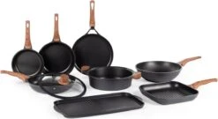 Rosmarino Black Line - Wokpan - Ø30cm - 100% PFAS & PFOA Vrij - Gegoten Aluminium - Non-stick Minerale Coating - Ergonomische Handgreep - Geschikt Voor Alle Warmtebronnen & Vaatwasser -Tefal Winkel 1200x654