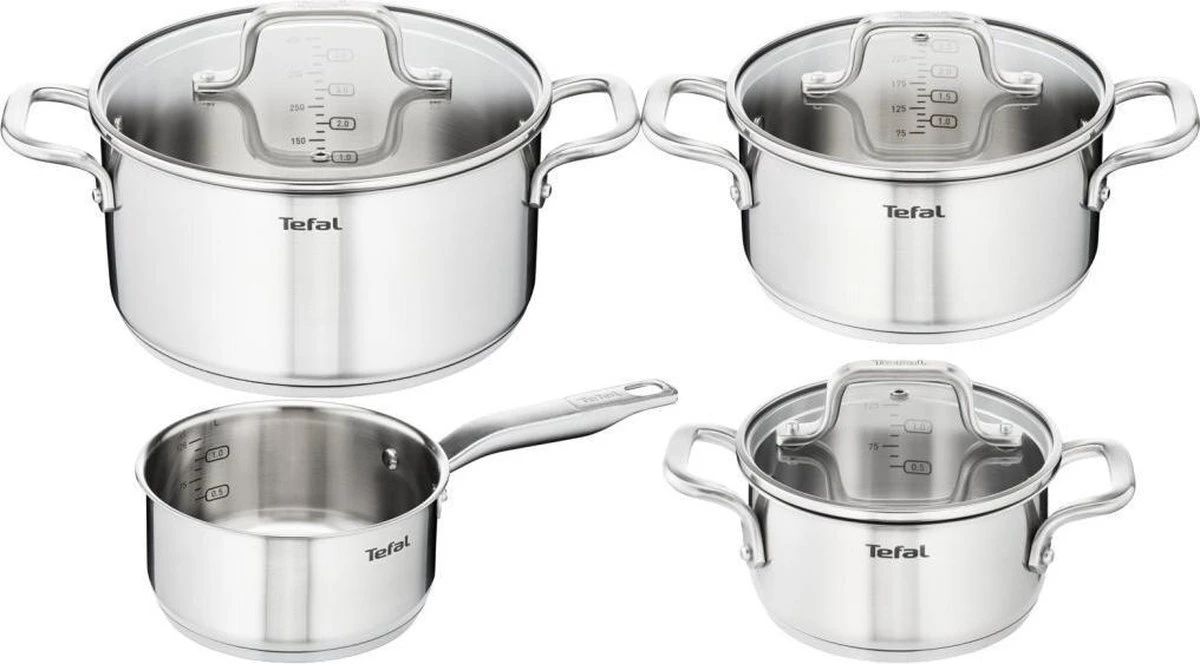 Tefal Virtuoso Pannenset 4-delig - Kookpan Ø 16/20/24 Cm + Steelpan Ø 16 Cm 3 Tefal Virtuoso Pannenset 4-delig - Kookpan Ø 16/20/24 Cm + Steelpan Ø 16 Cm