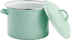Lite-Body Soeppan / Stamppotpan Met Deksel - Ø 22 Cm/ 6ltr - Emaille - Mintgroen -Tefal Winkel 1200x684