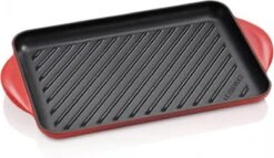 Le Creuset - Gietijzeren Grillplaat - 32x22cm - Kersenrood -Tefal Winkel 1200x697 2