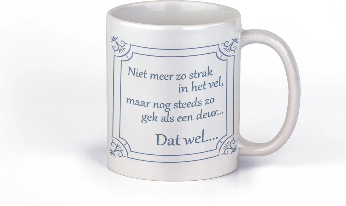 Mok Bedrukt Met Tekst | Niet Meer Zo Strak In Het Vel | Cadeaumok Voor 40 - 50 - 60 - 70 Jaar | Verjaardagsmok Abraham | Cadeau Voor Man | Kado Voor Vrouw | Sarah | Grappige Tekstmok | Hollands Tegeltje 4 Mok Bedrukt Met Tekst | Niet Meer Zo Strak In Het Vel | Cadeaumok Voor 40 - 50 - 60 - 70 Jaar | Verjaardagsmok Abraham | Cadeau Voor Man | Kado Voor Vrouw | Sarah | Grappige Tekstmok | Hollands Tegeltje - Afbeelding 2