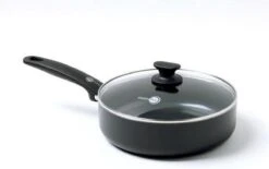 GreenPan Cambridge Hapjespan Met Deksel 24cm - Zwart - Inductie - PFAS-vrij -Tefal Winkel 1200x753