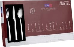 Sola Bestekset Amstel - Economy - 8 Persoons - 70 Delig - Zilver Chroomstaal 18/0 - RVS -Tefal Winkel 1200x768 1
