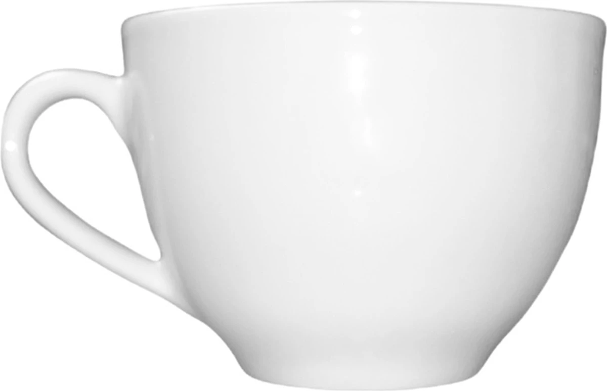 Merkloos Koffie Kopjes – Koffiekopjes – Koffiemokken – Cappuccino – Set Van 6 – Porselein – 250 Ml – Wit 6 Merkloos Koffie Kopjes – Koffiekopjes – Koffiemokken – Cappuccino – Set Van 6 – Porselein – 250 Ml – Wit - Afbeelding 4