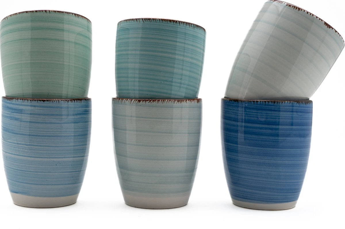 Koffiekopjes - Set Van 6 - 160ML - Allen Unieke Kleur - Koffiemok - Espresso Mok - Ocean Blue 7 Koffiekopjes - Set Van 6 - 160ML - Allen Unieke Kleur - Koffiemok - Espresso Mok - Ocean Blue - Afbeelding 5