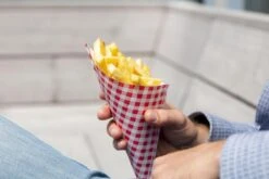 Papieren Frietzak | 50 Stuks | Patatzak | Rode Print | Frietzakken | Puntzakken | Frietzakjes -Tefal Winkel 1200x800 192