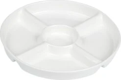 Snack/borrelschaal 5-vaks 23 Cm - Keukenbenodigdheden - Serveer Schaal Met 5 Vakken - Snacks/hapjes Serveren