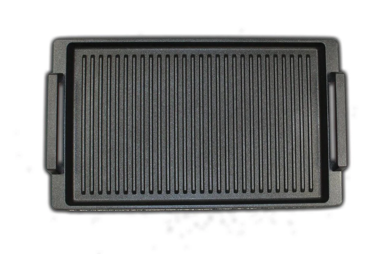 Eurolux Grillplaat Met Grepen - 41 X 24 X 2.5 Cm - Zwart - Aluminium - Geschikt Voor Alle Warmtebronnen 4 Eurolux Grillplaat Met Grepen - 41 X 24 X 2.5 Cm - Zwart - Aluminium - Geschikt Voor Alle Warmtebronnen - Afbeelding 2