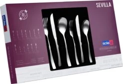 Sola Bestekset Sevilla - Economy - 8 Persoons - 70 Delig - Zilver Chroomstaal 18/0 - RVS 7 Sola Bestekset Sevilla - Economy - 8 Persoons - 70 Delig - Zilver Chroomstaal 18/0 - RVS -Tefal Winkel 1200x821 4