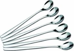 Merkloos Latte Macchiato Lepels – RVS Lange Yoghurt, Dessert Of Koffie Lepeltjes – Set Van 6 Stuks -Tefal Winkel 1200x837 1