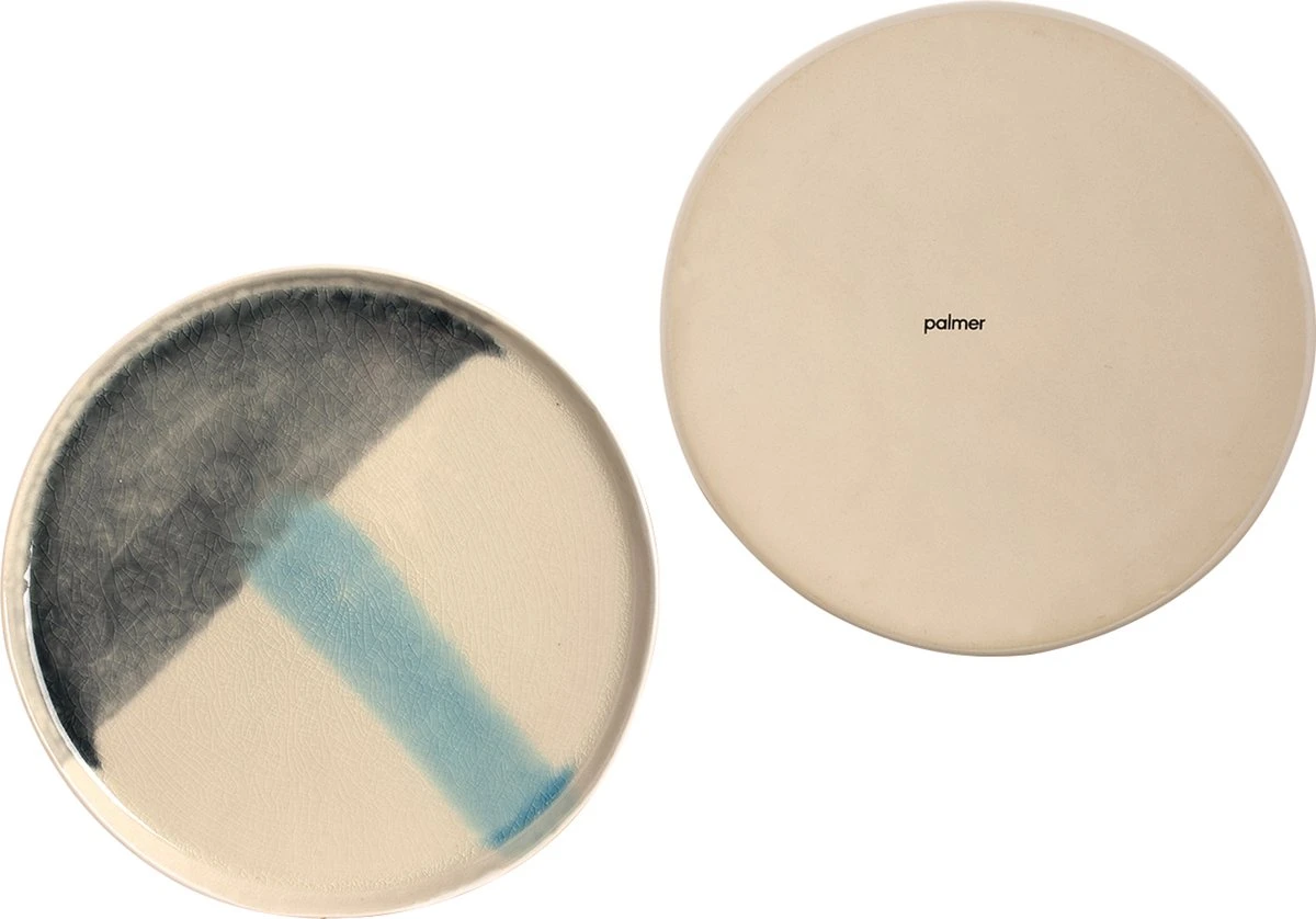 Palmer Serviesset Marlow Stoneware 6-persoons 24-delig Blauw Grijs Wit 3 Palmer Serviesset Marlow Stoneware 6-persoons 24-delig Blauw Grijs Wit