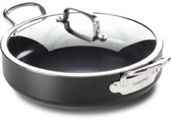GreenPan Barcelona Infinity Pro Hapjespan Met Deksel 30cm - Zwart - Inductie - PFAS-vrij -Tefal Winkel 1200x845