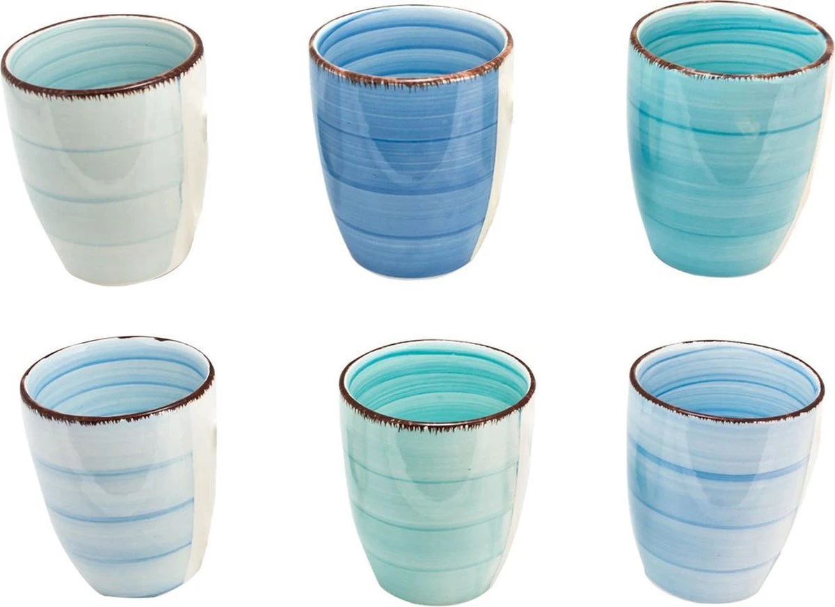 Koffiekopjes - Set Van 6 - 160ML - Allen Unieke Kleur - Koffiemok - Espresso Mok - Ocean Blue 3 Koffiekopjes - Set Van 6 - 160ML - Allen Unieke Kleur - Koffiemok - Espresso Mok - Ocean Blue