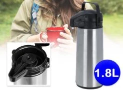 Basic Thermoskan Met Pomp - 1,8 Liter - RVS - Vaatwasserbestendig -Tefal Winkel 1200x880