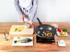 Cheffinger Wokpan Met Deksel - 32cm - Zwart - Pan - Keukenaccessoires 19 Cheffinger Wokpan Met Deksel - 32cm - Zwart - Pan - Keukenaccessoires -Tefal Winkel 1200x892