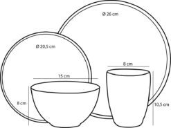 Mica Decorations Tabo Serviesset 4 Persoons - Grijs -Tefal Winkel 1200x900 70