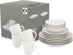 Vtwonen Serviesset - Wit - Porselein - 16-Delig -Tefal Winkel 1200x904