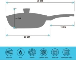 Marble Coating Wokpan Inductie - Met Glazen Deksel - Zwart - 30 Cm -Tefal Winkel 1200x952 1