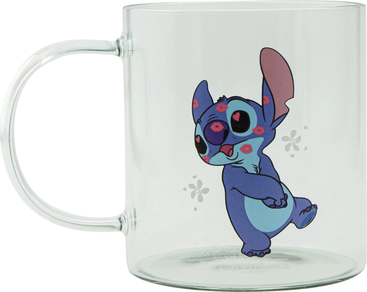 Disney - Stitch - Glazen Theemok - Transparant Met Opdruk - 330ml 5 Disney - Stitch - Glazen Theemok - Transparant Met Opdruk - 330ml - Afbeelding 3