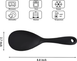 Doodadeals® Siliconen Rijstlepel - Rijst Opscheplepel - Rijstlepel Kunststof - Zwart - 1 Stuk -Tefal Winkel 1200x960 11