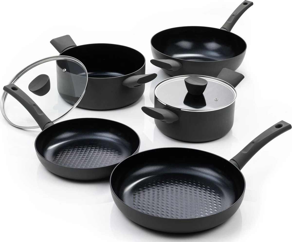 ISENVI Avon Plus Pannenset - Pannenset 5 Delig - Ergo Grepen 3 ISENVI Avon Plus Pannenset - Pannenset 5 Delig - Ergo Grepen