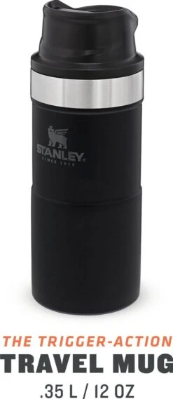 Stanley Trigger-Action Travel Mug 0.35L - Thermosfles - Matt Black -Tefal Winkel 521x1200