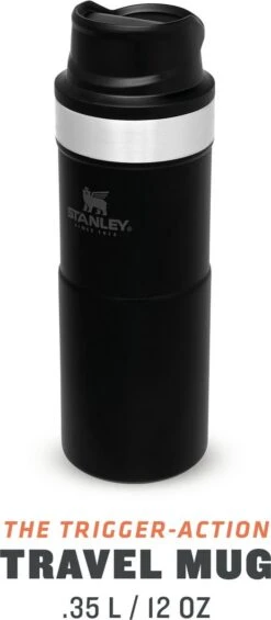 Stanley Trigger-Action Travel Mug 0.35L - Thermosfles - Matt Black -Tefal Winkel 525x1200