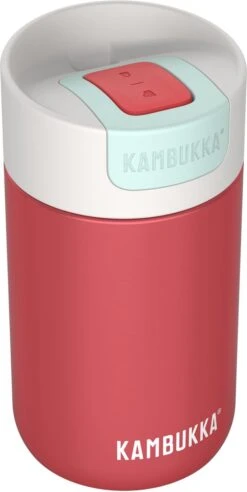 Kambukka Olympus Thermosbeker 300 Ml - Makkelijk Reinigen - Lekvrije Koffiebeker - RVS - Cherry Cake -Tefal Winkel 602x1200