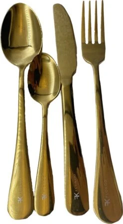 Bestekset 24-delig Goudkleurig - Bestek Voor 6 Personen - Tafelbestek Inclusief Bestekcassette -Tefal Winkel 662x1200