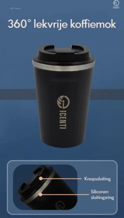 ICENTI - RVS Koffiebeker To Go - 380ml – Groen - Thermosbeker - Lekvrij - Dubbelwandig - Koffie Beker - Theebeker – Coffeemugg - Theemugg -Tefal Winkel 685x1200