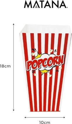 50 Duurzame Popcorn Bakjes (18x10cm) - Popcorn Zakjes Voor Filmavonden, Feestjes - Ook Geschickt Als Snoepbakje Of Feestzakje Voor Kinderen -Tefal Winkel 702x1200 3
