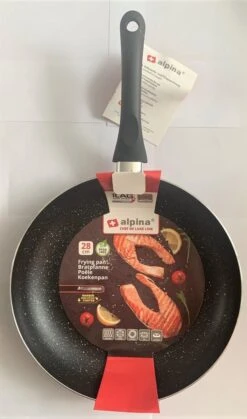 Alpina Koekenpan Ø28cm - Alle Warmtebronnen, Ook Inductie - Anti-aanbak - Gemarmerd - Zwart -Tefal Winkel 708x1200