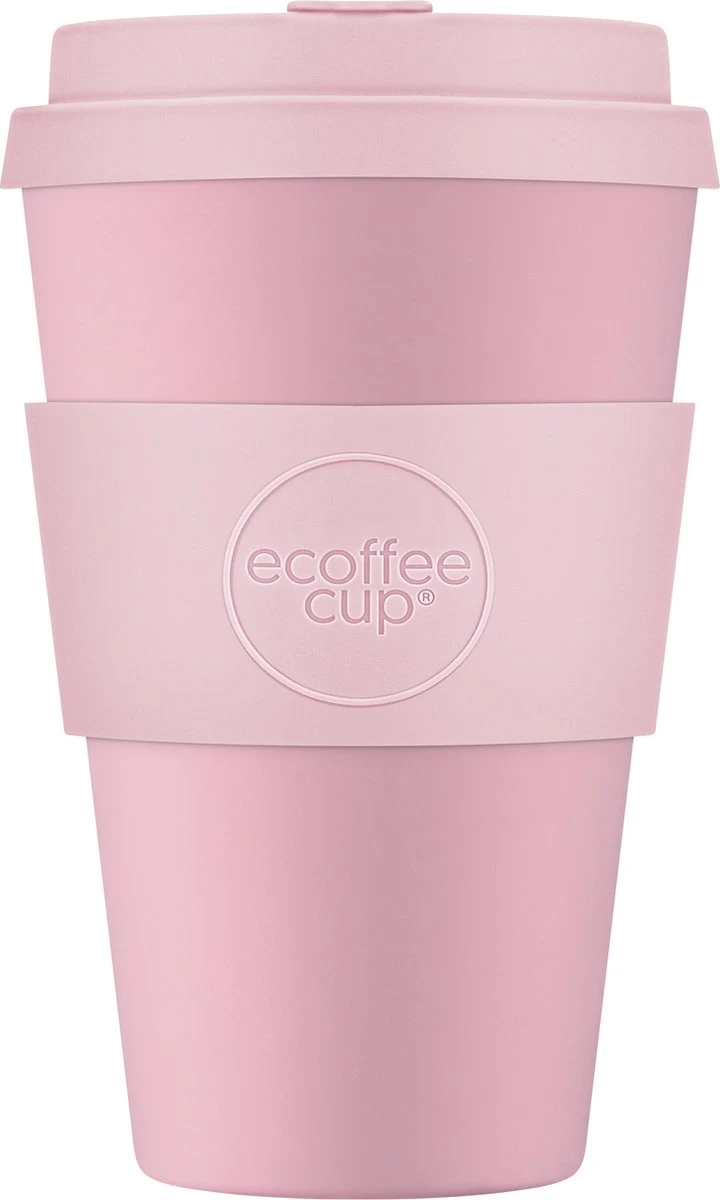 Ecoffee Cup Local Fluff PLA - Koffiebeker To Go 400 Ml - Roze Siliconen 3 Ecoffee Cup Local Fluff PLA - Koffiebeker To Go 400 Ml - Roze Siliconen