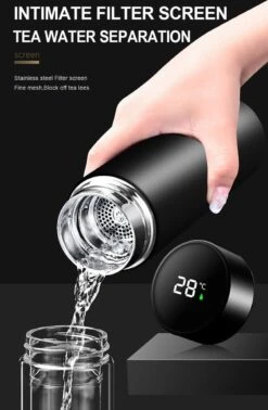 Slimme Thermosfles Met LCD Temperatuur Display - Curver Isolatiefles 0,5 Liter - Dubbelwandige Thermosfles - Thermosbeker - Isoleerfles - Thermoskan - Travel Mug - Bidon Drinkfles - Koffiebeker - Drinkflessen - RVS - Smart Thermos - Metaal -Tefal Winkel 784x1200